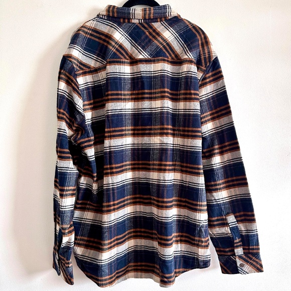 NWT Rails Forrest Heavy Flannel Shirt | Men’s XL | Oat Umber Steel Cotton - Picture 4 of 10